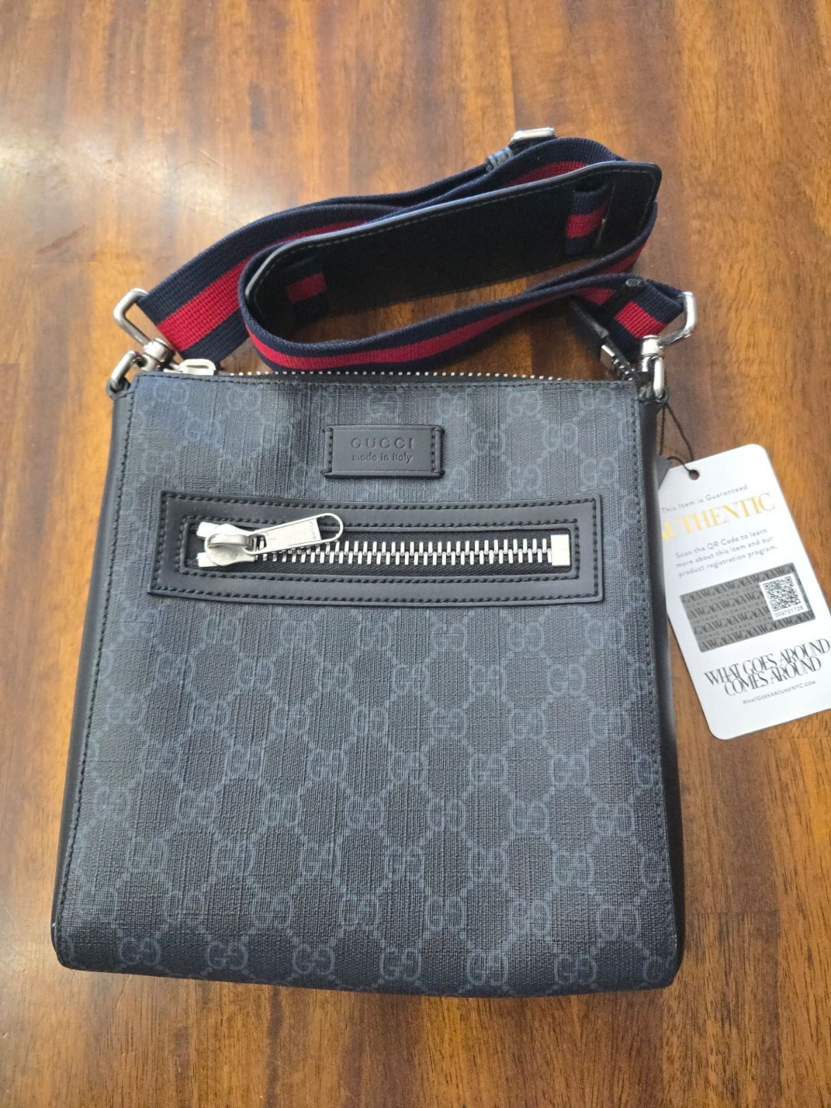 Gucci Messenger Bag Black/Gray Canvas Gucci Messenger Bag Black/Gray Canvas