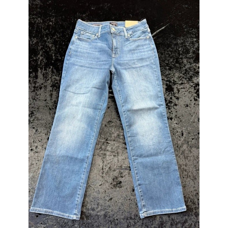 NYDJ Marilyn Ankle Jeans Womens 8 Bluewater Lift Tuck Straight Leg NWT