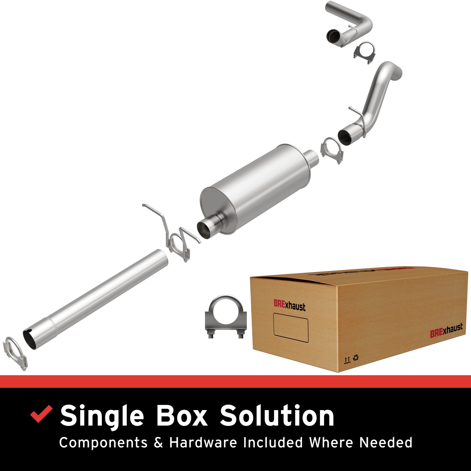 OE Replacement Exhaust System Kit For 1997-1999 Dodge Dakota