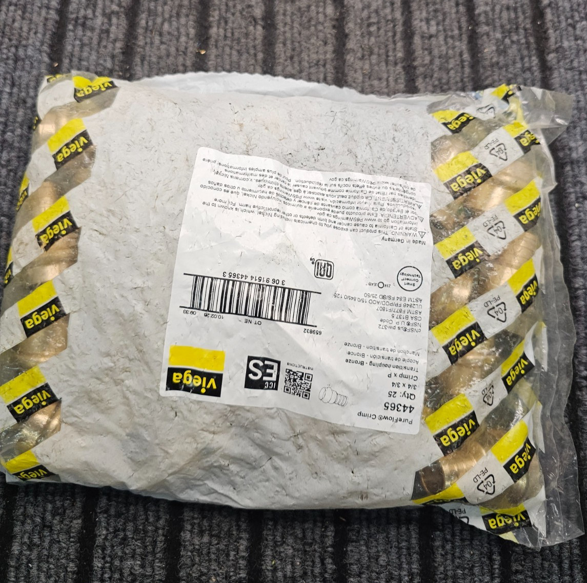 (QTY25) VIEGA 44365 ProPress X PEX Crimp Adapter PureFlow Transitioning Coupling