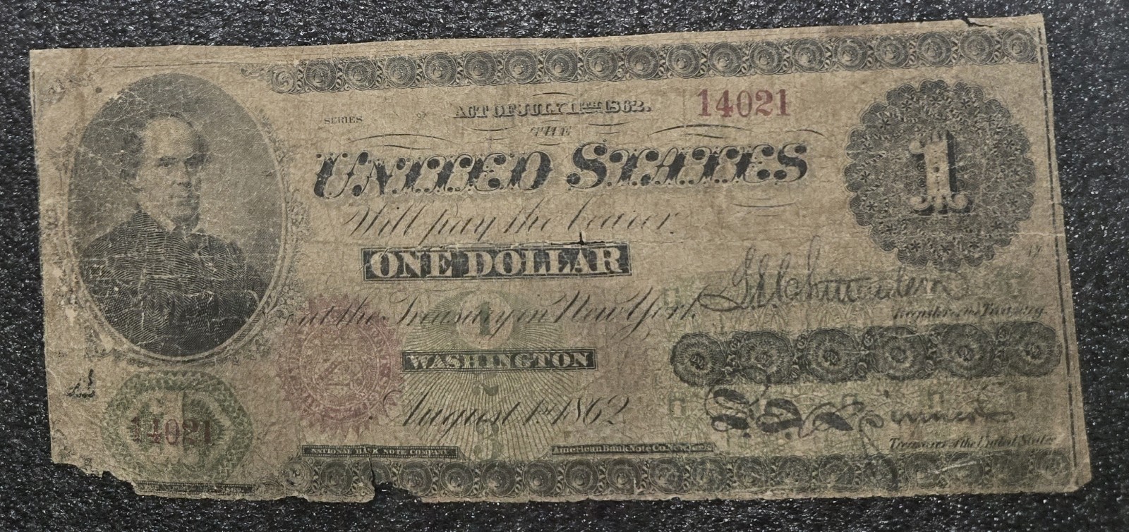 FR. 17a 1862 $1 ONE DOLLAR LEGAL TENDER UNITED STATES NOTE RARE 