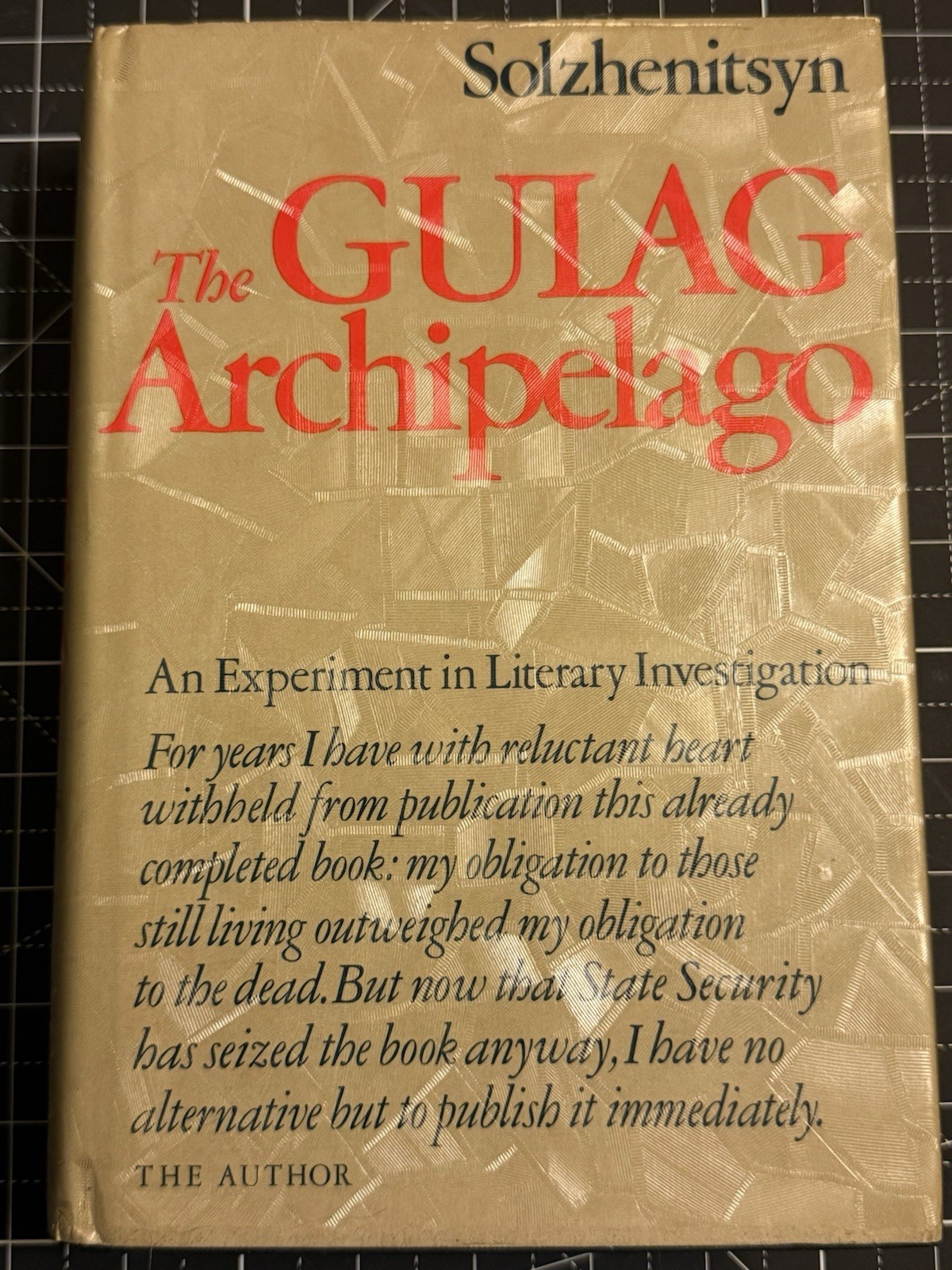 The Gulag Archipelago Solzhenitsyn 1974 Stated 1st Edition HC DJ I-II