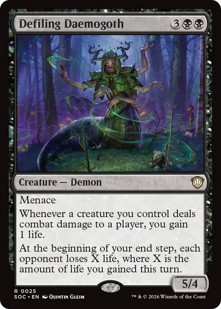 MTG Defiling Daemogoth [Secrets of Strixhaven Commander] Near Mint Magic