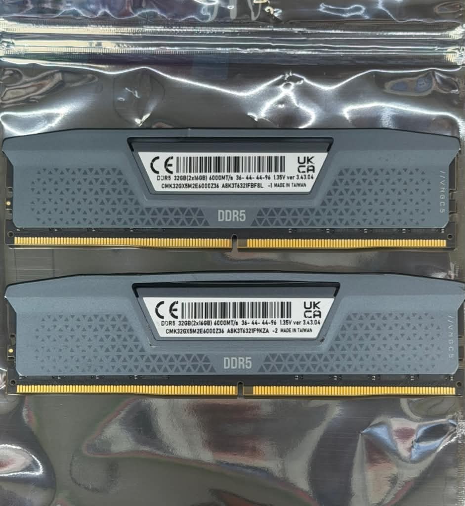 CORSAIR Vengeance RGB DDR5 RAM 32GB (2x16GB) 6000MT/s CL36 *READ DESCRIPTION* CORSAIR Vengeance RGB DDR5 RAM 32GB (2x16GB) 6000MT/s CL36 *READ DESCRIPTION*