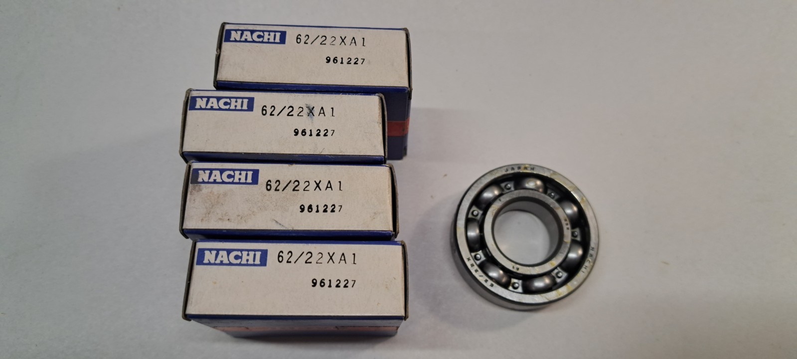 4x NACHI JAPAN 62/22 XA1 DEEP GROOVE BALL BEARING, OPEN, NO SEALS 22x50x14mm 4x NACHI JAPAN 62/22 XA1 DEEP GROOVE BALL BEARING, OPEN, NO SEALS 22x50x14mm