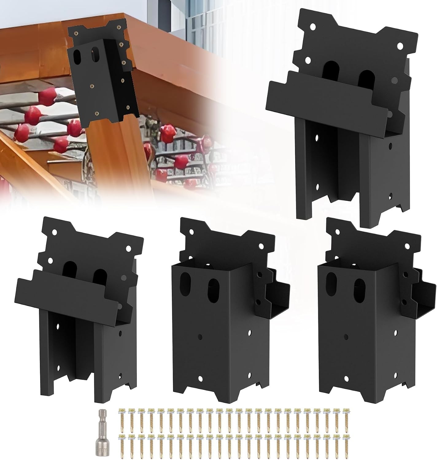 Deer Stand Brackets 4 x 4, Outdoor Platform Deer Blind Brackets 4 PCS / 8 PCS