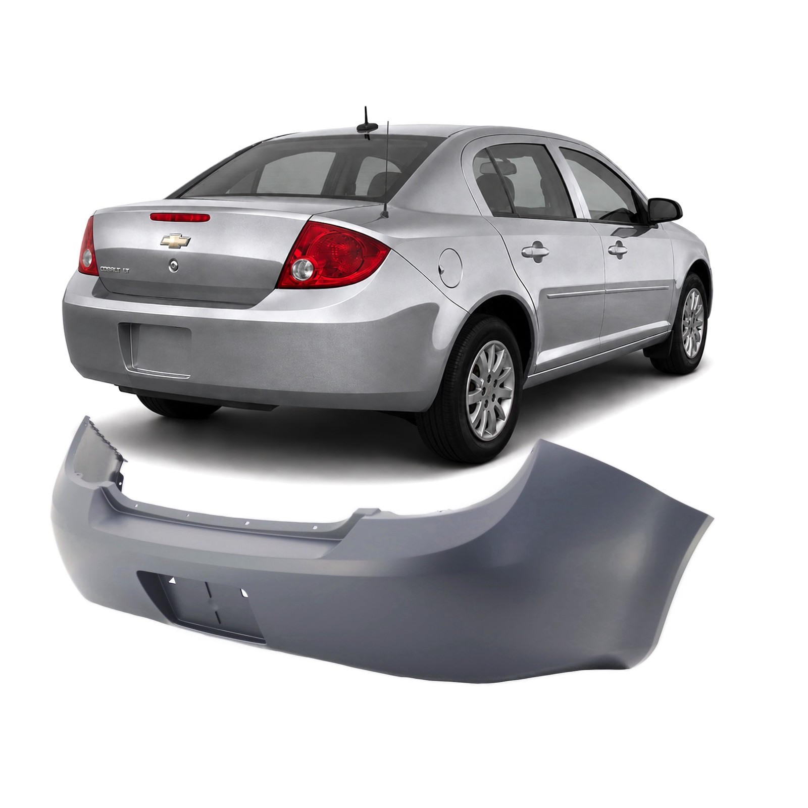 2005-2010 Chevrolet Cobalt Sedan Primed Rear Bumper Cover GM1100703 12336076