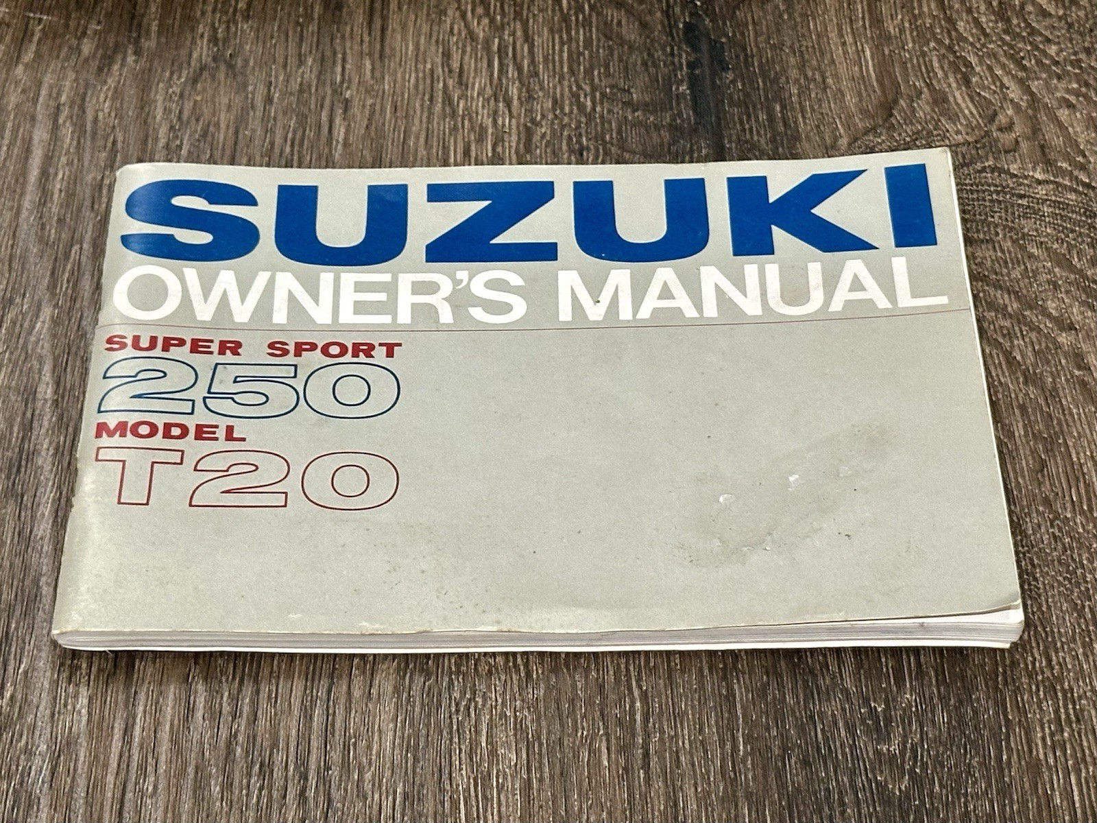 Vintage Original Suzuki Super Sport 250 Model T20 Owner\'s Manual OEM