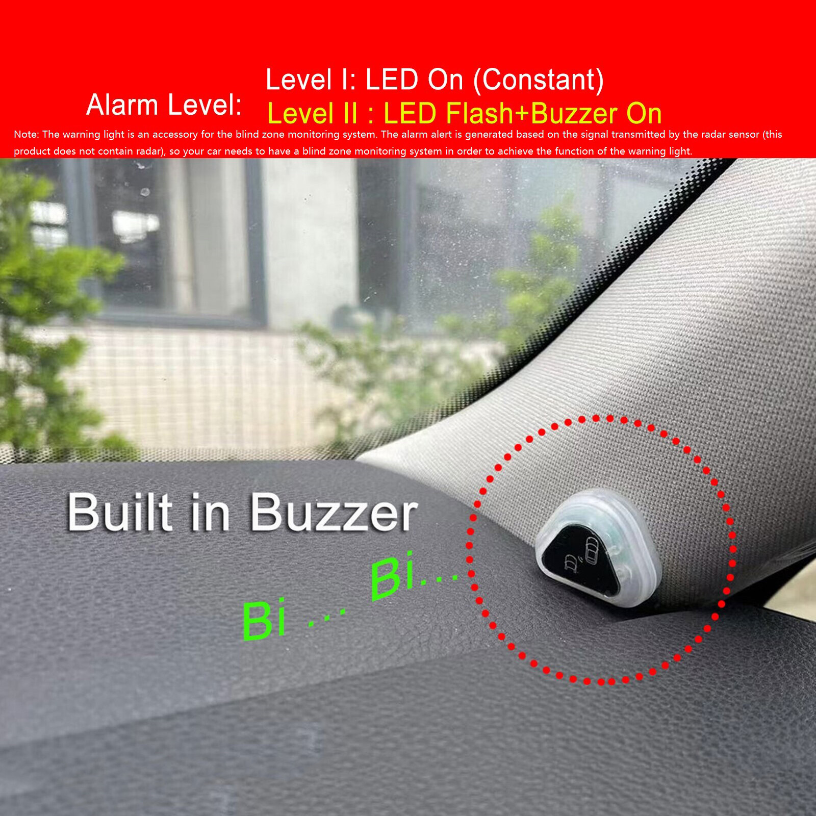 2PCS Car Blind Spot Monitoring Detection Car Side Mirrors Blind Spot Sensor Kit