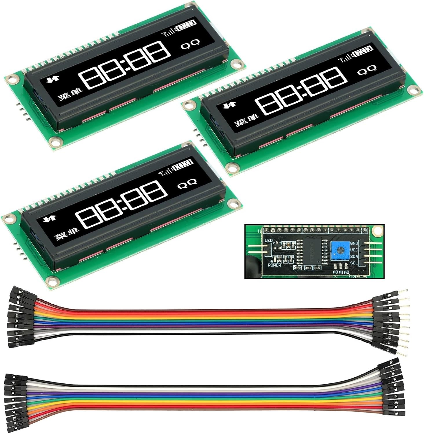 3Pcs IIC I2C 1602 LCD Display Module Compatible with for Arduino Raspberry... 3Pcs IIC I2C 1602 LCD Display Module Compatible with for Arduino Raspberry...
