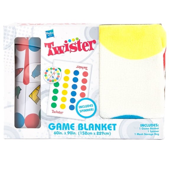 Hasbro Twister Game Blanket with Spinner & Storage Bag - 60 Hasbro Twister Game Blanket with Spinner & Storage Bag - 60