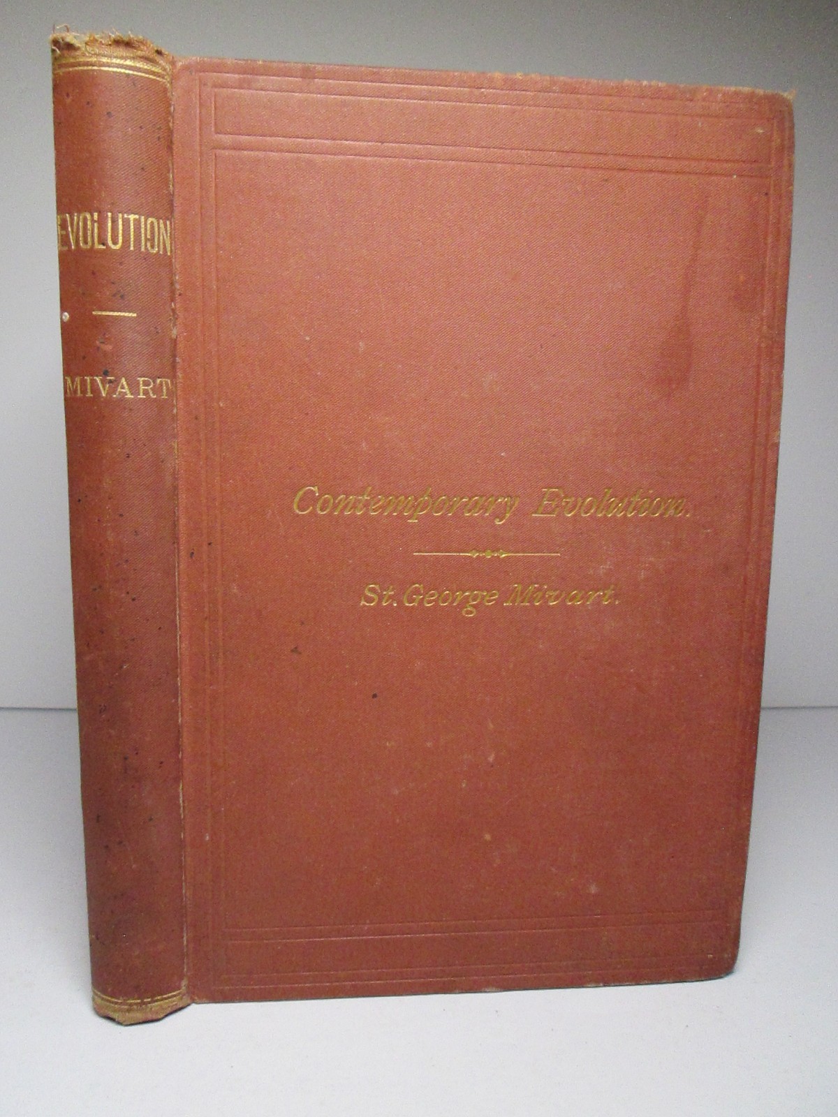 Contemporary Evolution George Mivart Antique 1876 Book Science Society Steampunk