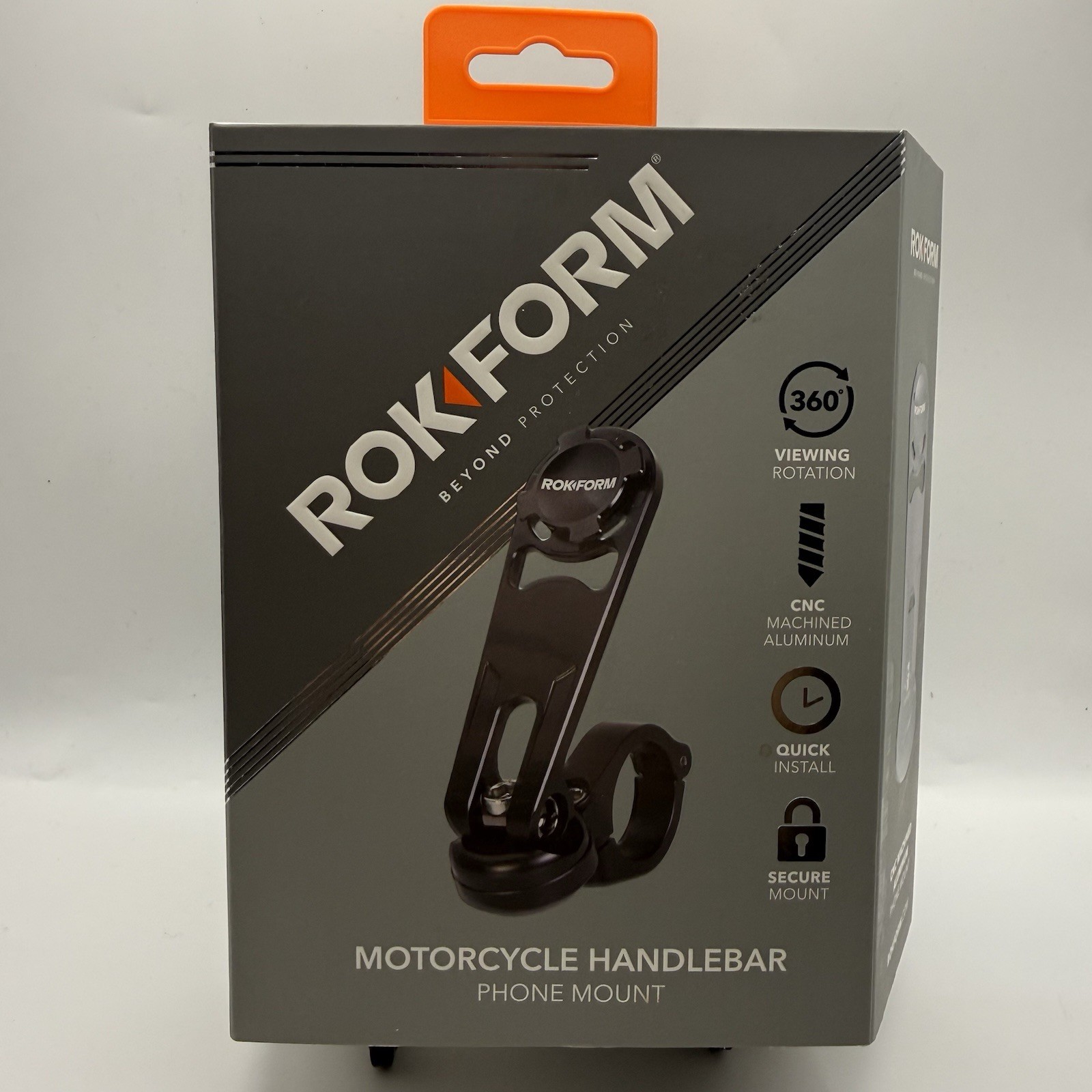 Rokform CNC Aluminum Motorcycle Handlebar Phone Mount Kit Black - Read Desc