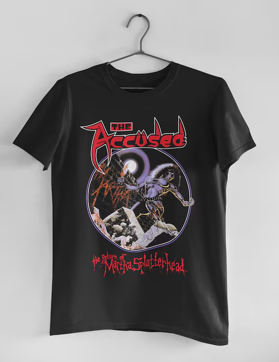 The Accused Unisex T-shirt the Return of Martha Splatterhead AE128 The Accused Unisex T-shirt the Return of Martha Splatterhead AE128