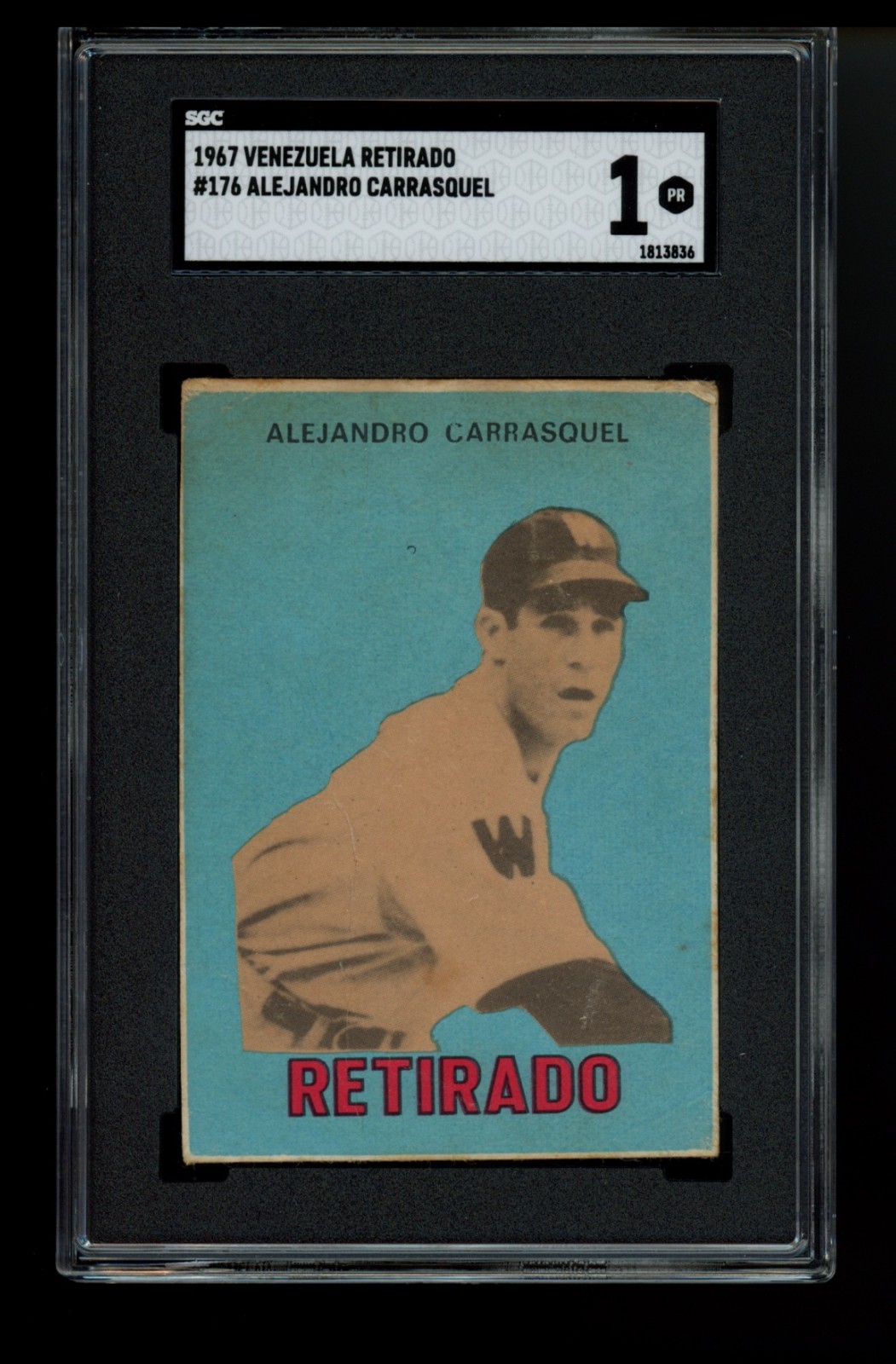 1967 Topps Venezuela Retirado #176 Alejandro Carrasquel - SGC 1