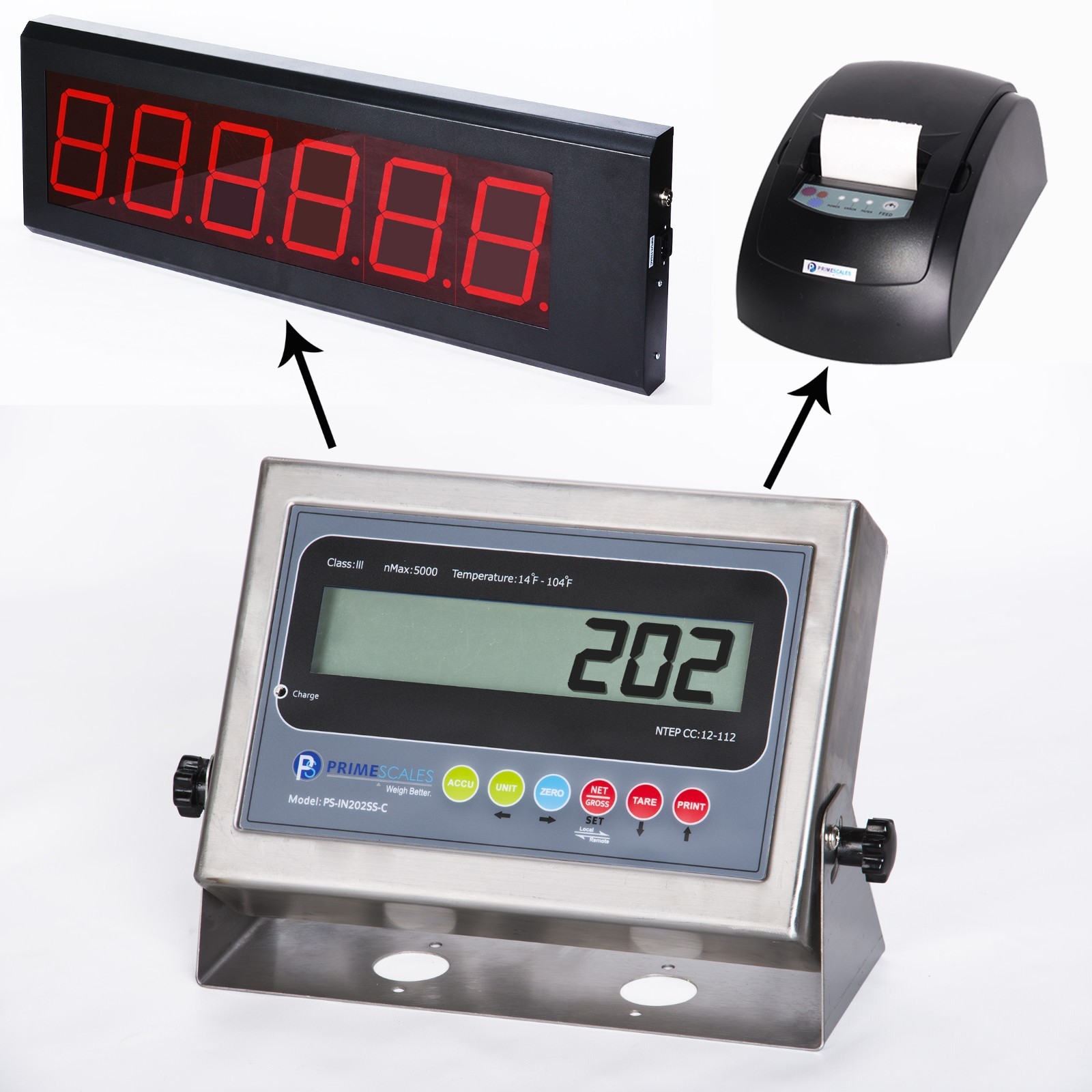 New Prime Scales NTEP Indicator with Printer & Remote Scoreboard Display