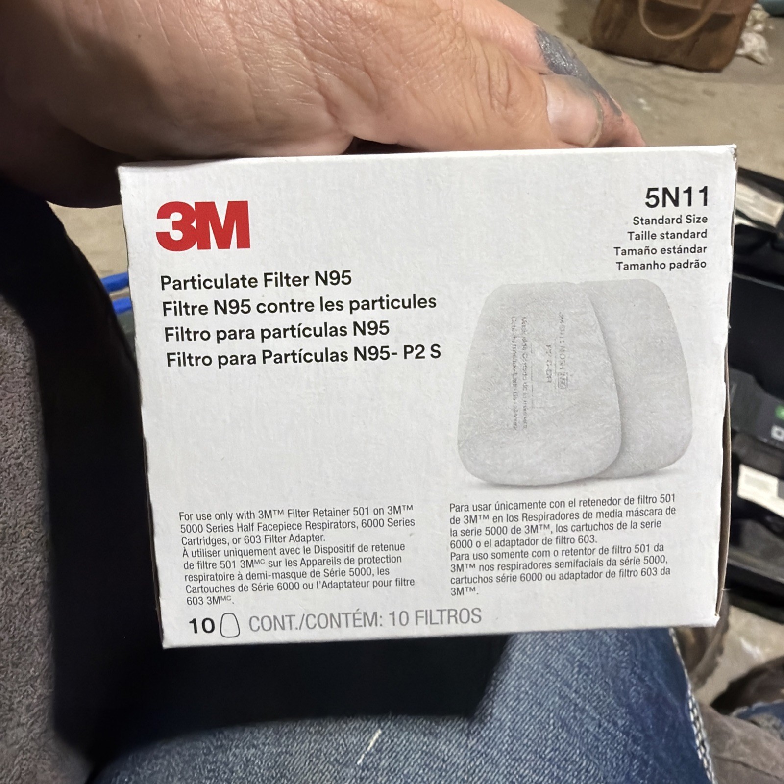 3M 5N11 N95 Replacement Particulate Filter For 3M Respirator 10 Filters Per Box 3M 5N11 N95 Replacement Particulate Filter For 3M Respirator 10 Filters Per Box
