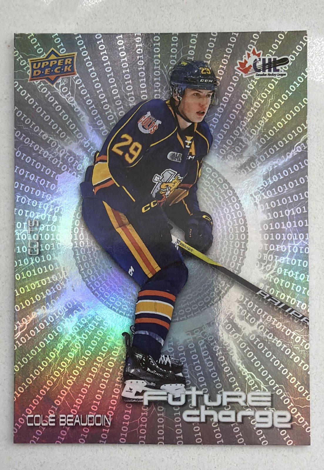 Cole Beaudoin Rookie 2023-24 Upper Deck CHL Future Charge #FC-6 (RC) Rangers Cole Beaudoin Rookie 2023-24 Upper Deck CHL Future Charge #FC-6 (RC) Rangers