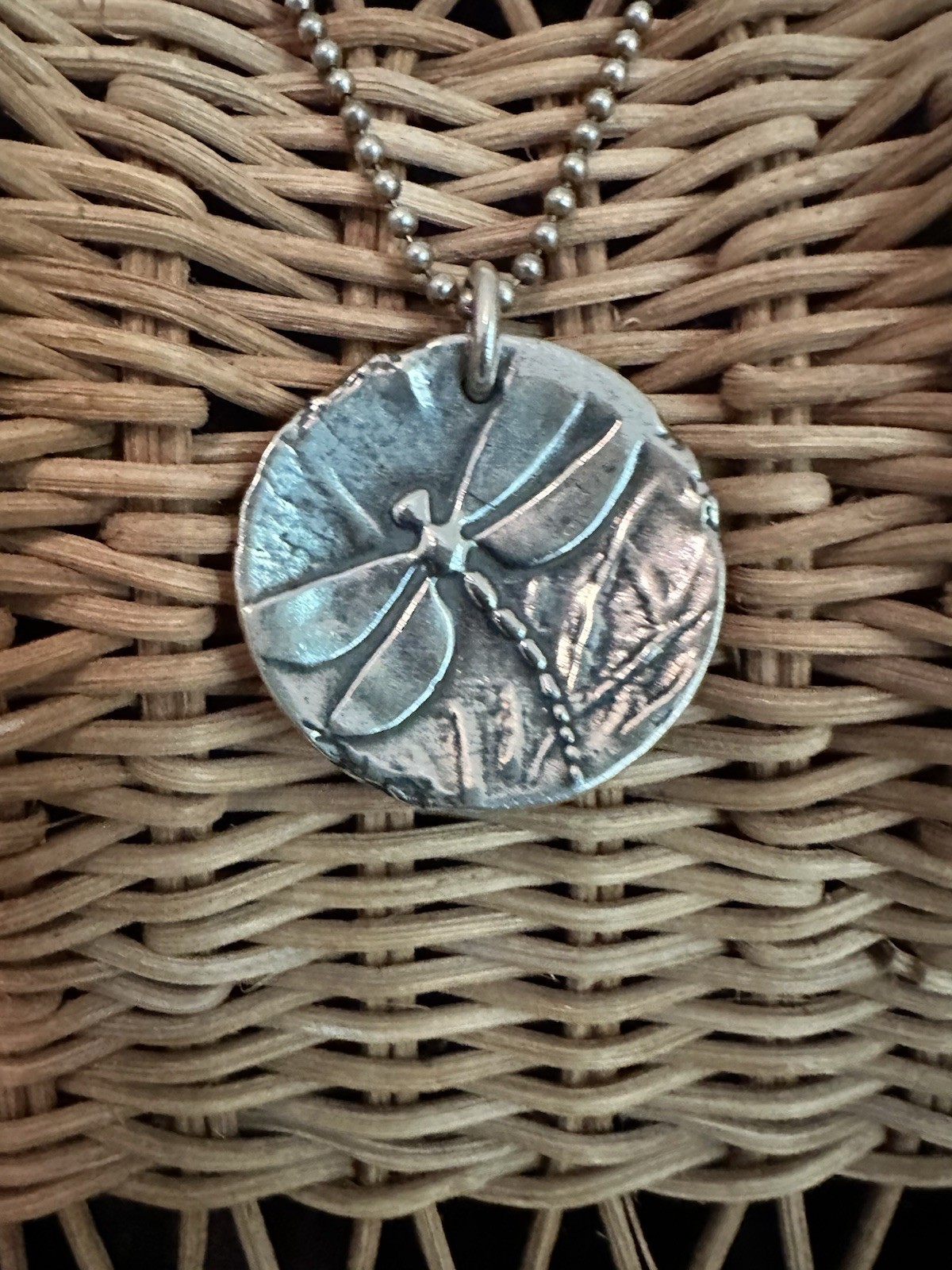 Estate Sale JAMES AVERY Retired Dragonfly Necklace, Pendant 3.5