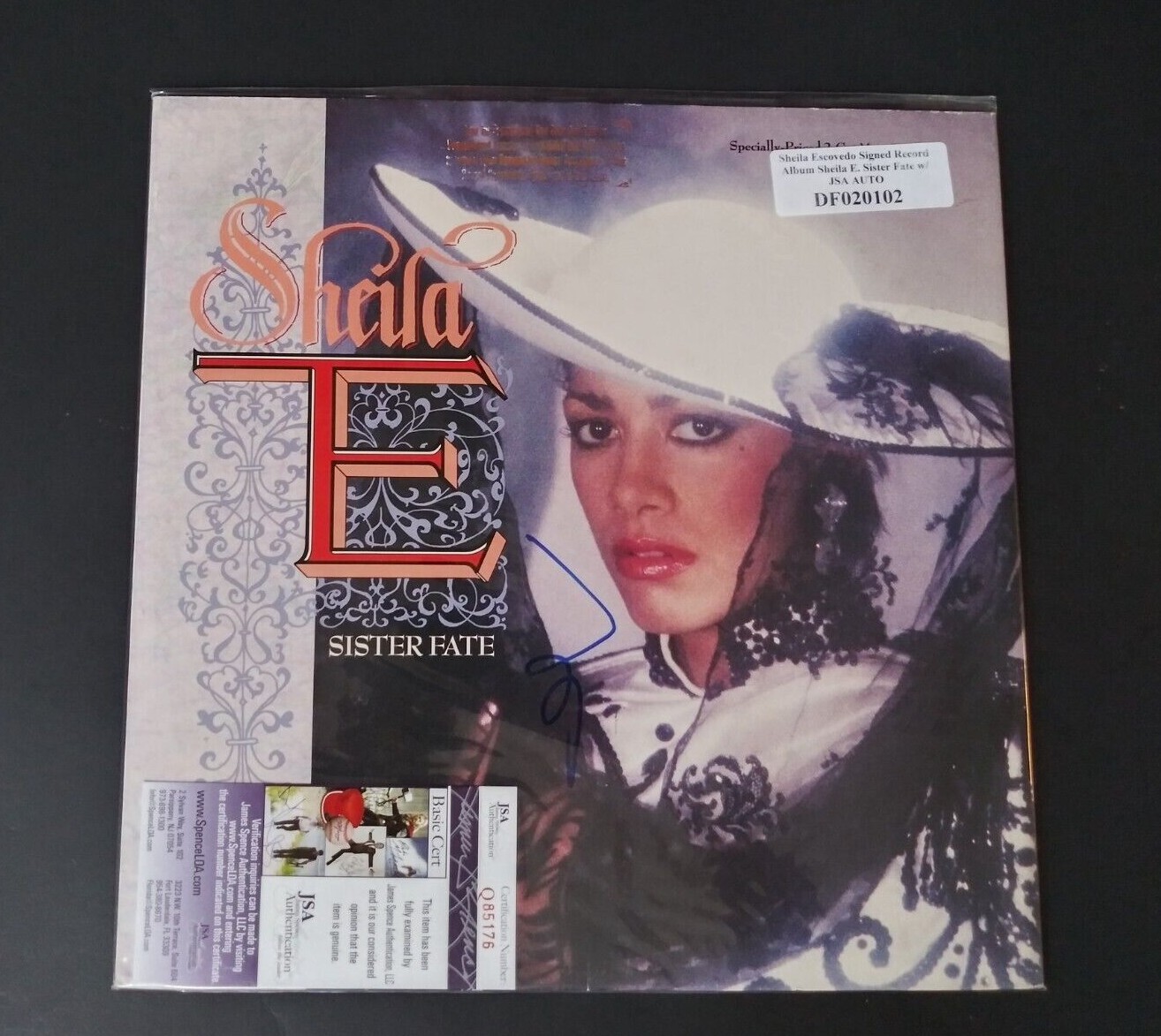 Sheila E Signed Record Album cover JSA Auto
