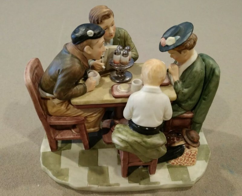 Norman Rockwell - Grace Before Meals - Gorham Figurine 1976 Excellent