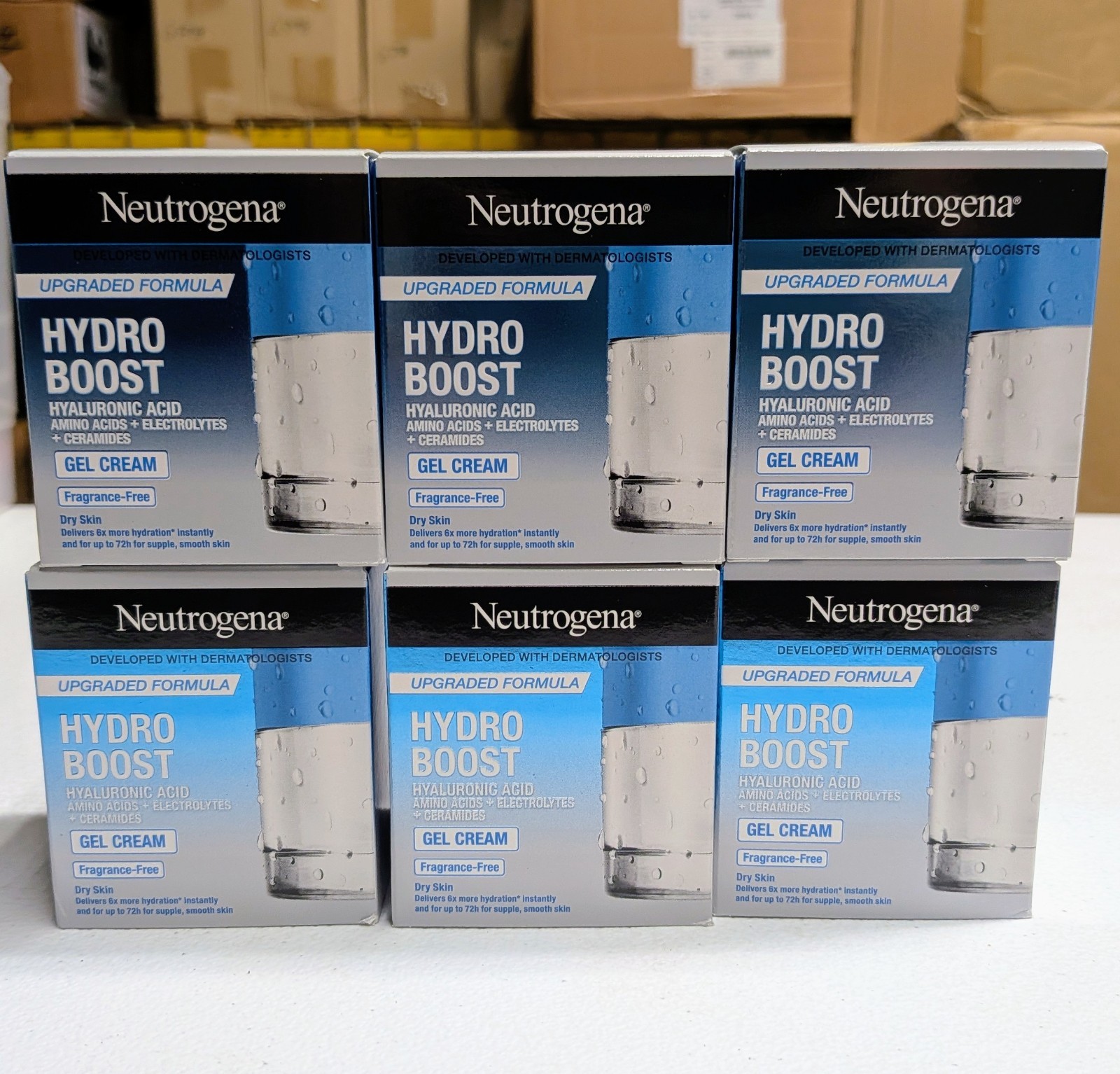 6 Pack Neutrogena Hydro Boost Gel Cream 1.69oz Hyaluronic Ceramides 50ml 6 Pack Neutrogena Hydro Boost Gel Cream 1.69oz Hyaluronic Ceramides 50ml