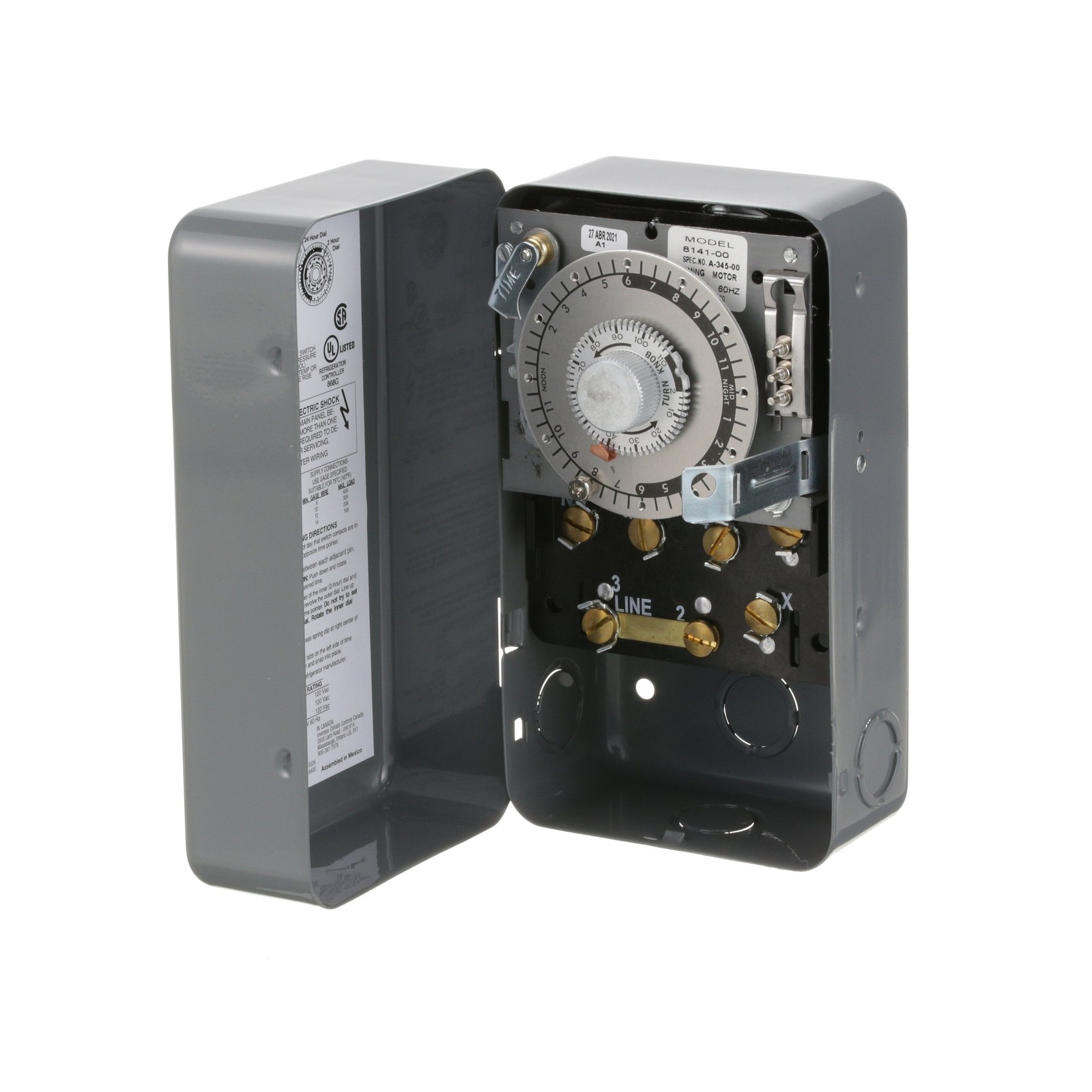 Paragon® 814100 Mechanical Defrost Timer TEMP/PRESS 120V 40AMP