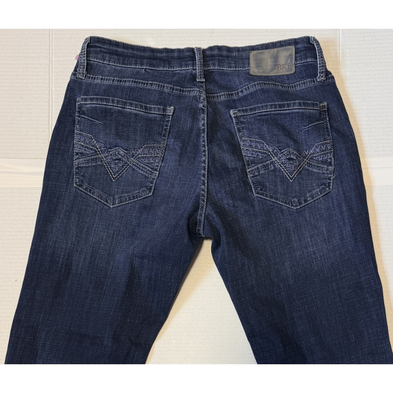BKE Seth - Men\'s Jeans - Straight Leg Blue Denim Stretch - Size 34x32