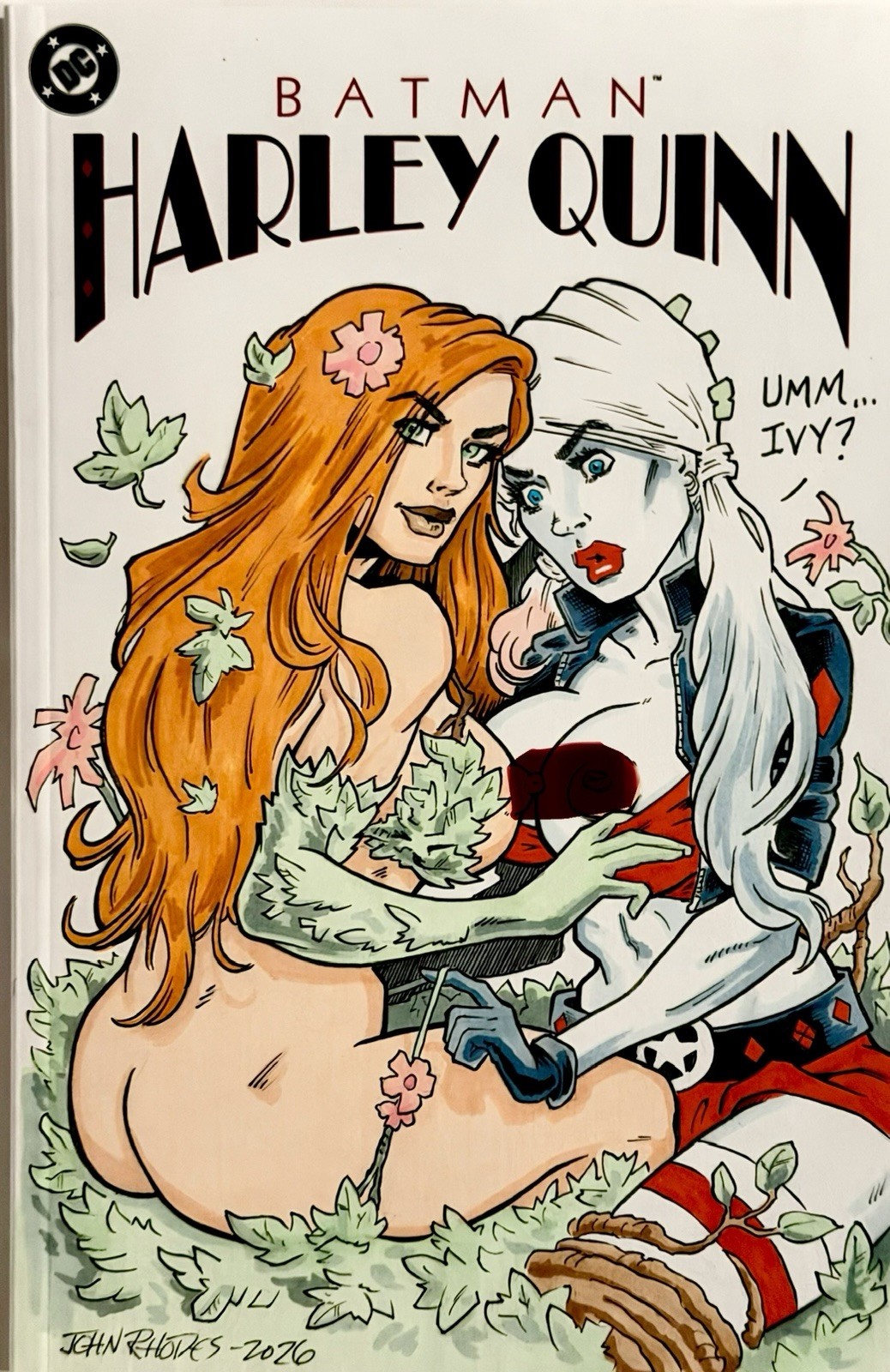 Batman Harley Quinn 1 - Blank Sketch Variant Cover + Original Art by John Rhodes Batman Harley Quinn 1 - Blank Sketch Variant Cover + Original Art by John Rhodes