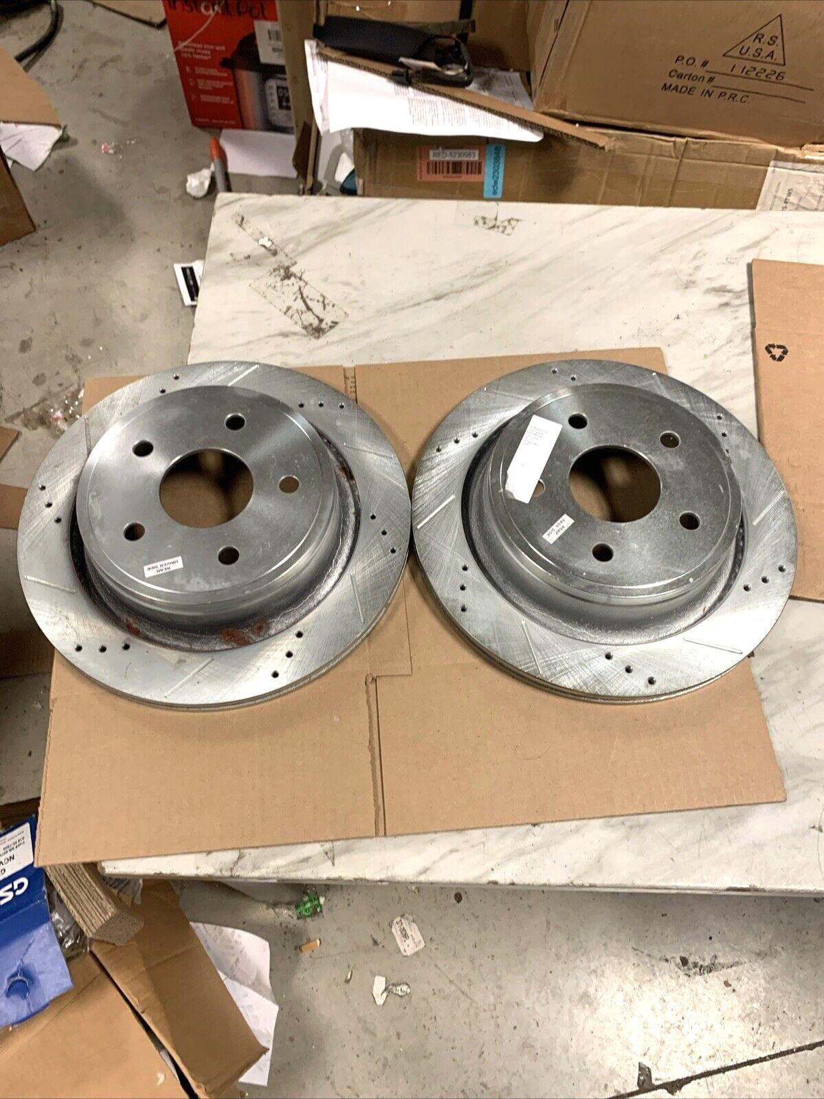 POWERSTOP rear right & left BRAKE rotors for 02-10 Dodge Ram 1500 Pickup POWERSTOP rear right & left BRAKE rotors for 02-10 Dodge Ram 1500 Pickup