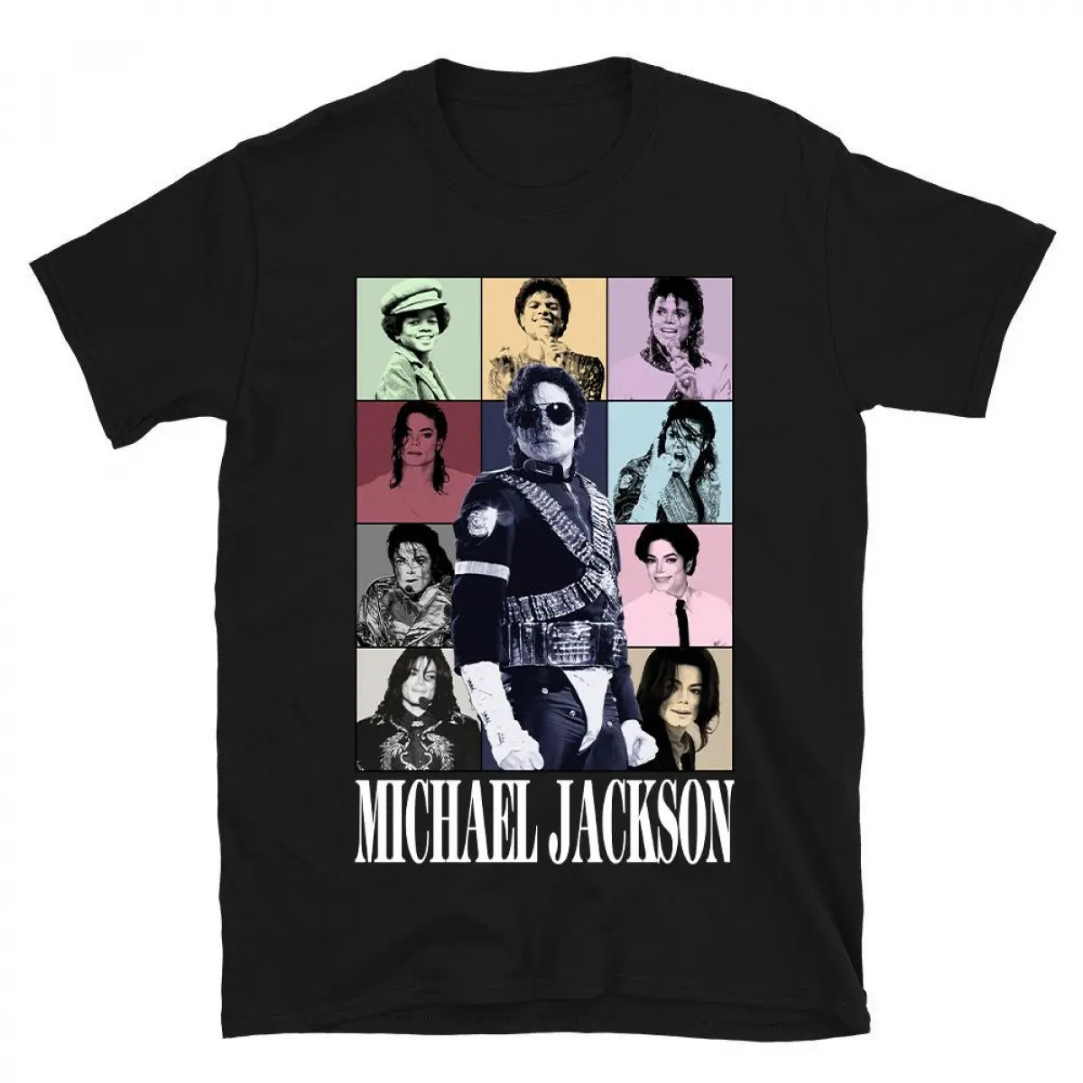 Retro Michael Jackson Tribute Unisex Casual Graphic Cotton T-shirt Retro Michael Jackson Tribute Unisex Casual Graphic Cotton T-shirt