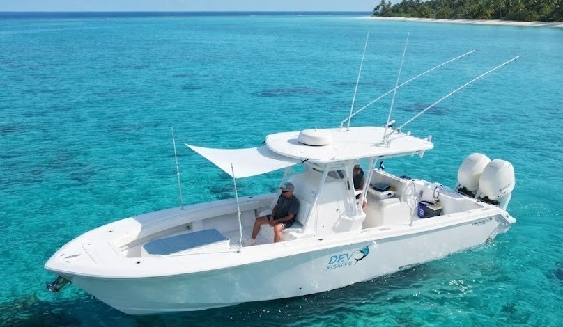 Dev Fishing UBS 200 Bow /Stern / Side Pole Canopy Boat 25-33FT Sun Shade WHITE