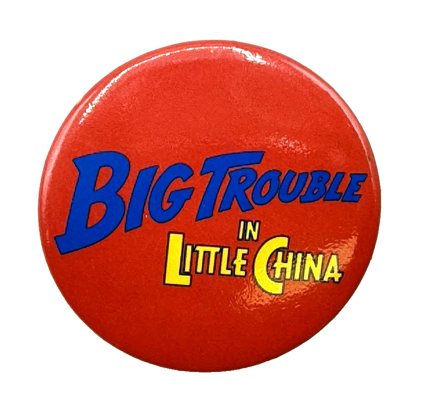 Official Vintage Big Trouble in Little China Promo Theater Usher Pin Button 2¼ Official Vintage Big Trouble in Little China Promo Theater Usher Pin Button 2¼