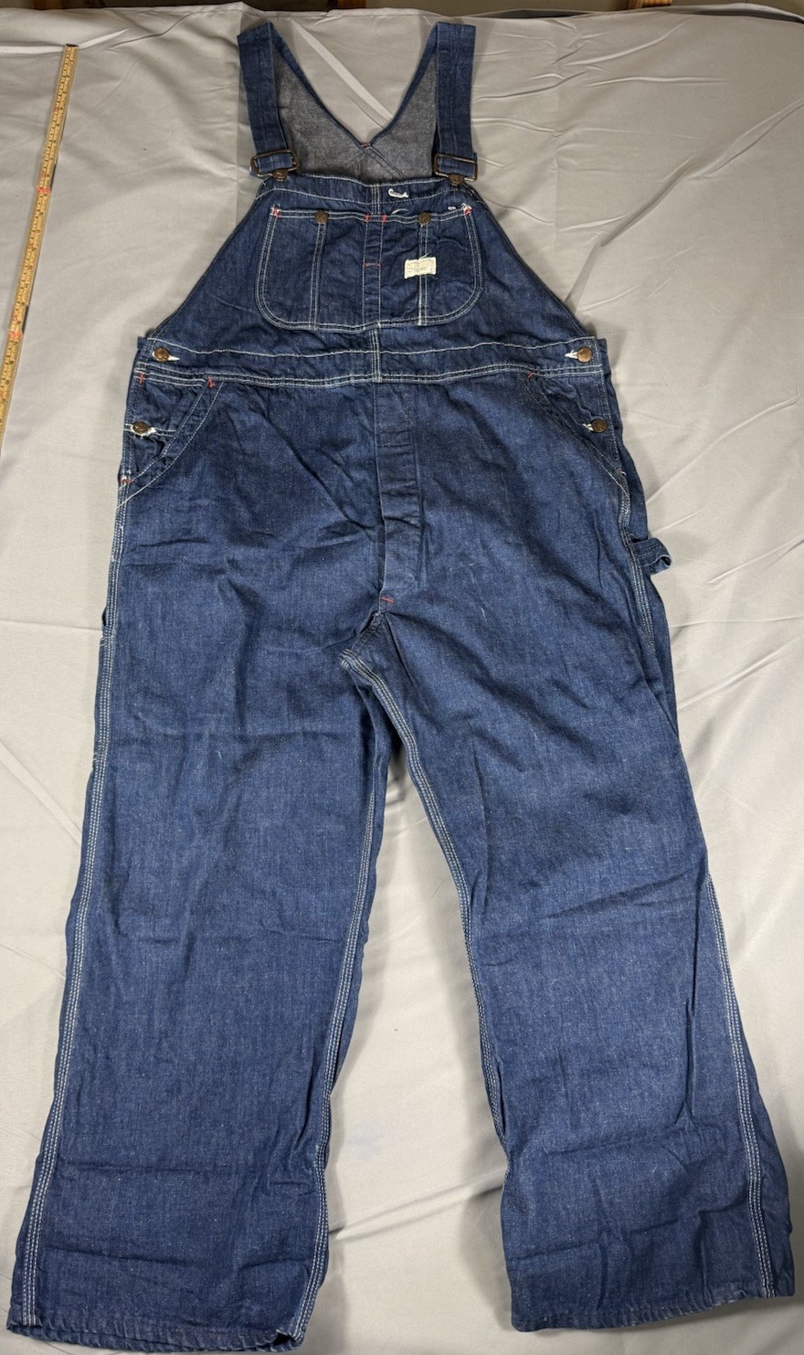 Vintage 60s 70s Vintage Big Mac Square Bak Denim Overalls AMAZING CONDITION
