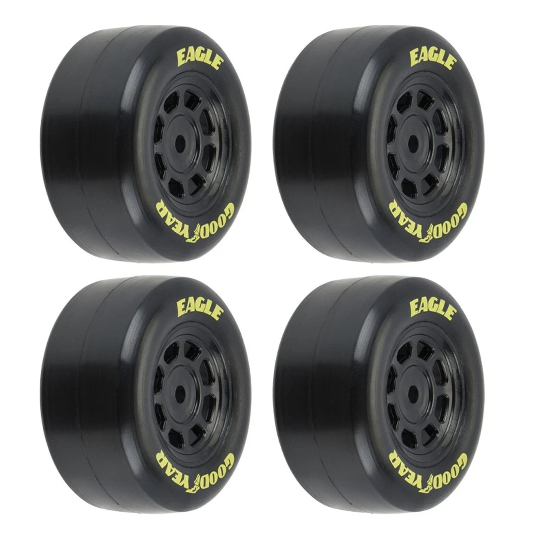 Pro-Line 1/12 Goodyear Eagle Truck/Retro Tire F/R MTD Black Wheels LOSI NASCAR Pro-Line 1/12 Goodyear Eagle Truck/Retro Tire F/R MTD Black Wheels LOSI NASCAR