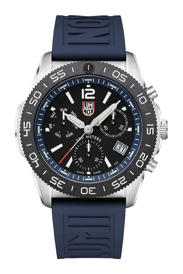 Luminox Pacific Diver XS.3143 Chrono 44mm Blue Rubber Steel Quartz Men\'s Watch Luminox Pacific Diver XS.3143 Chrono 44mm Blue Rubber Steel Quartz Men\'s Watch