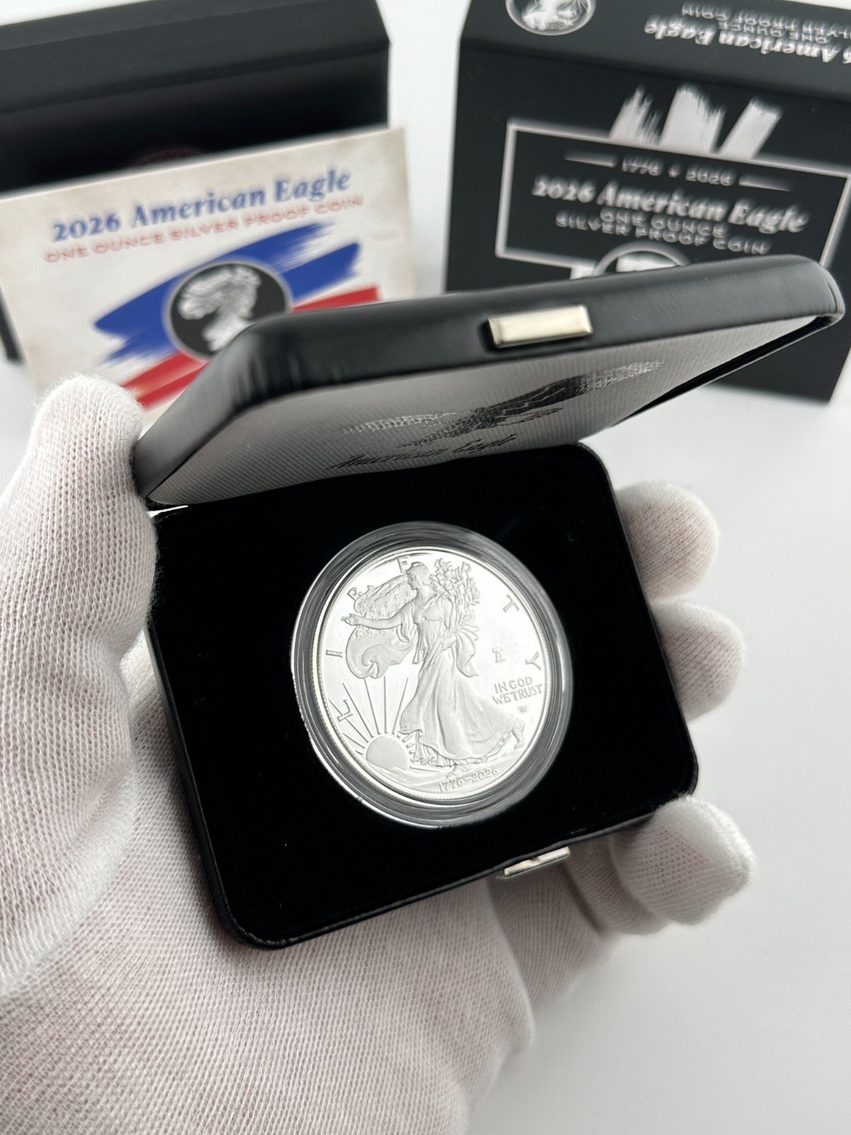 1776-2026 W American Eagle Proof Silver Coin ~ Semiquincentennial ~ OGP Box COA 1776-2026 W American Eagle Proof Silver Coin ~ Semiquincentennial ~ OGP Box COA