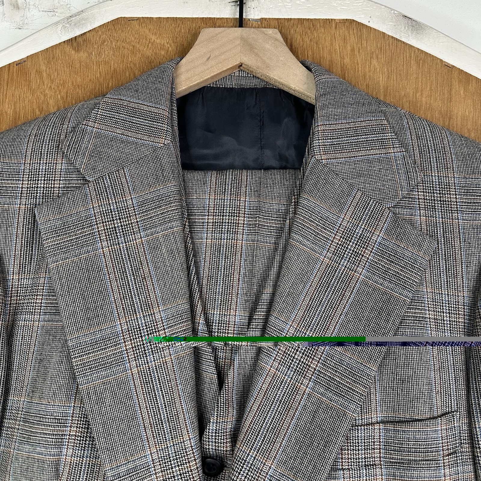 VTG Prince of Wales Suit Mens 40S Gray 2 Button Wool 1960s 3 Piece Pants 32x28 VTG Prince of Wales Suit Mens 40S Gray 2 Button Wool 1960s 3 Piece Pants 32x28