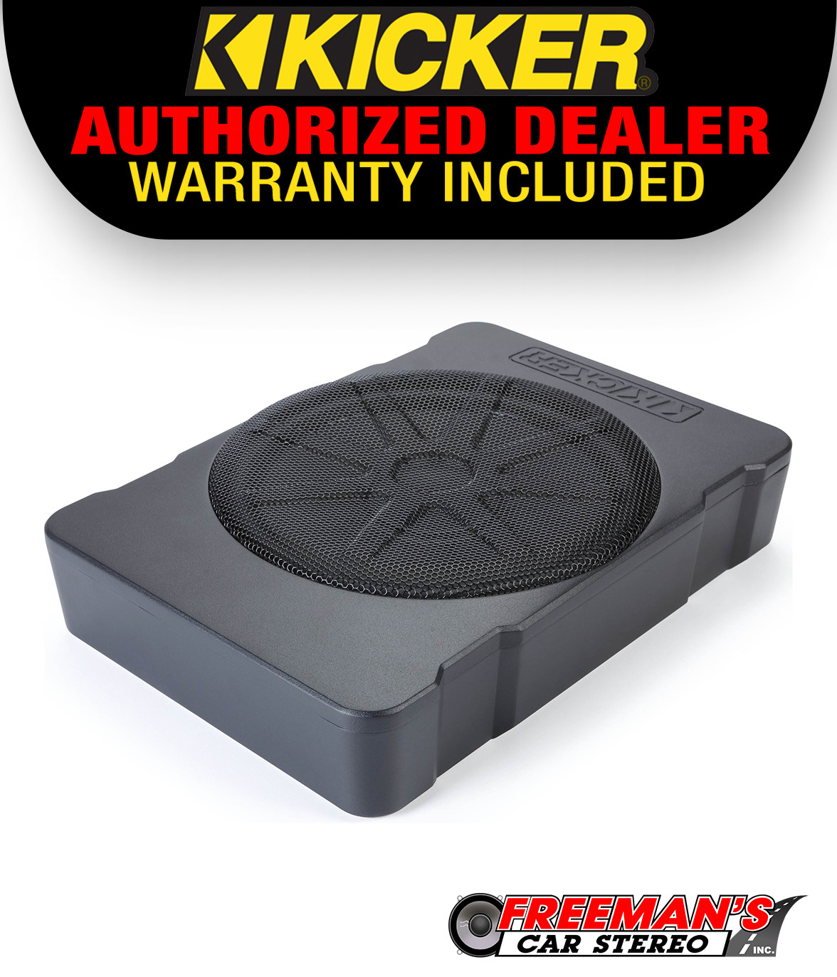 Kicker 51HS10 Hideaway 10 Inch Powered Subwoofer Compact Under Seat Bass System