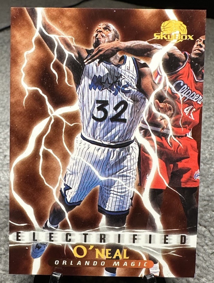 1995-96 Skybox Premium Electrified Shaquille O’Neal Shaq #293 NBA Magic HOF