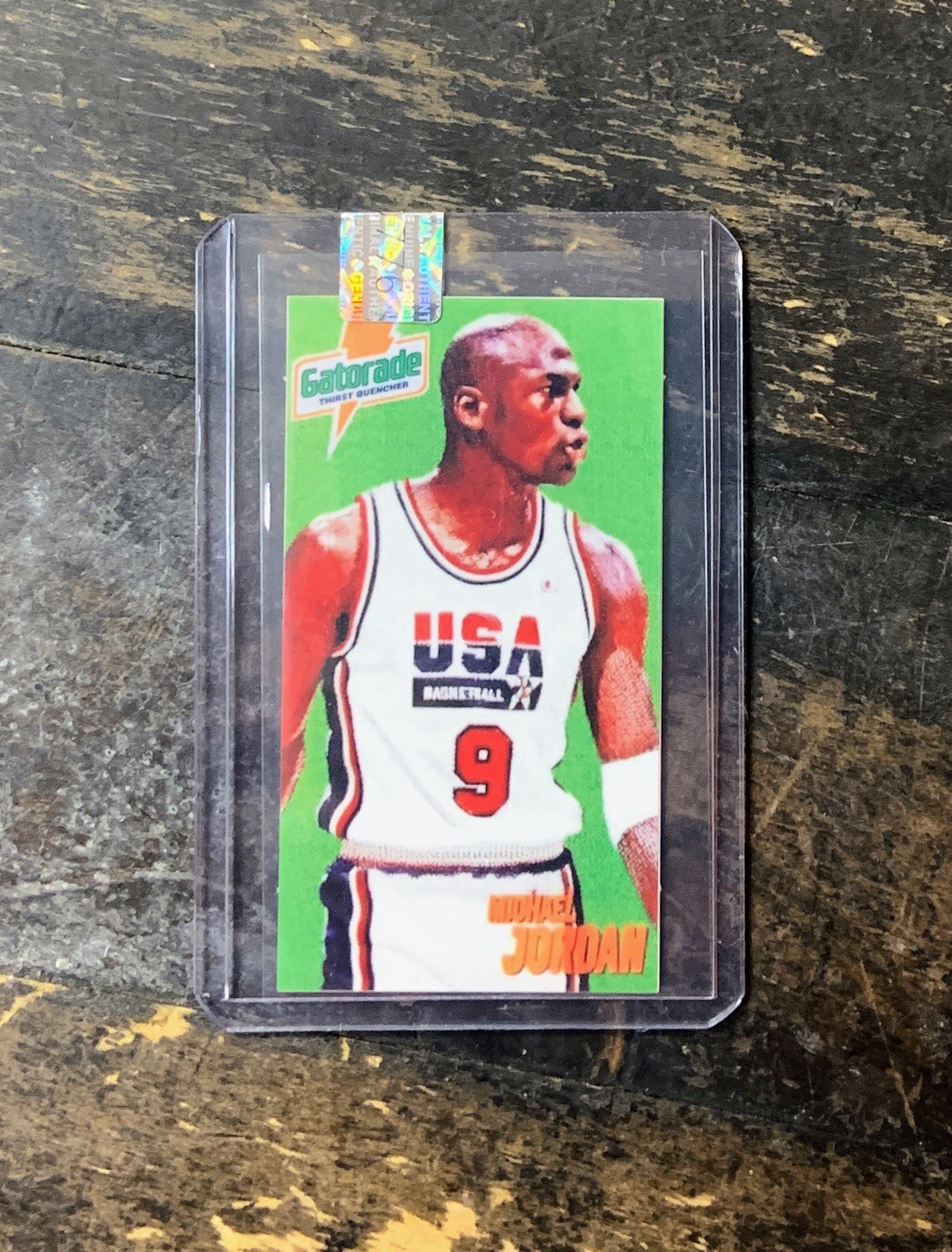 1992 Michael Jordan Team USA Basketball Green Gatorade Sticker #9 Sealed 1992 Michael Jordan Team USA Basketball Green Gatorade Sticker #9 Sealed