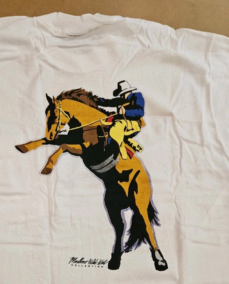 NOS Vtg Marlboro Shirt Mens Large 90s Cowboy Rodeo Wild West Collection Pocket NOS Vtg Marlboro Shirt Mens Large 90s Cowboy Rodeo Wild West Collection Pocket