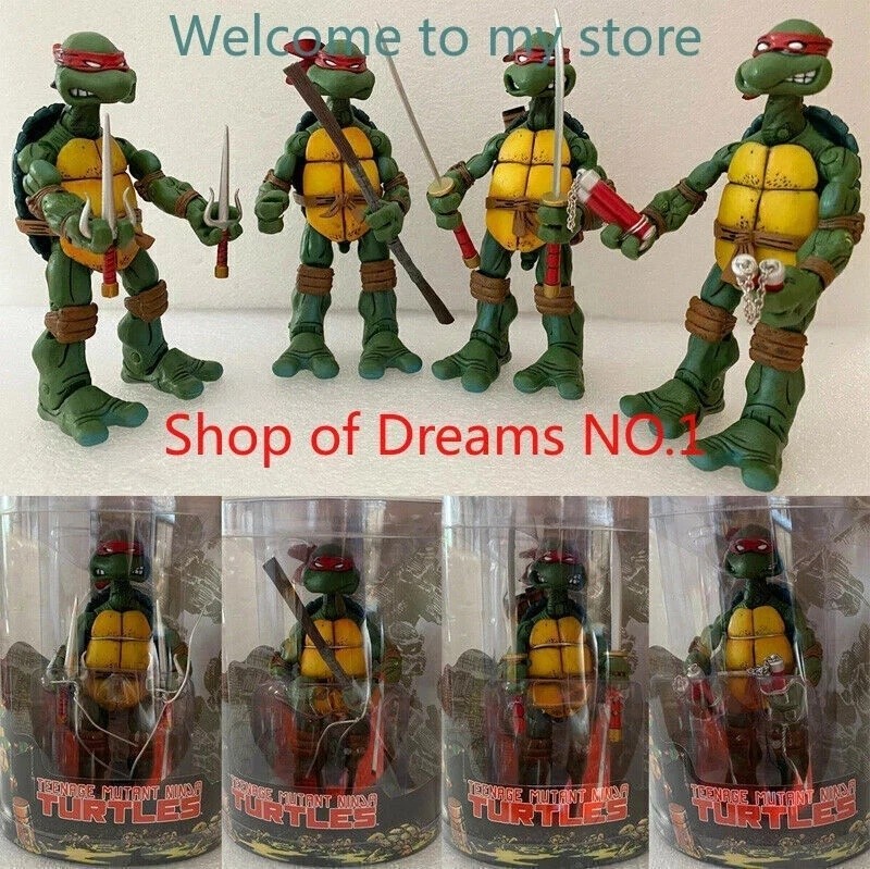 4 PCS NECA Teenage Mutant Ninja Turtles Red Headband Action Figures Model Toys 4 PCS NECA Teenage Mutant Ninja Turtles Red Headband Action Figures Model Toys