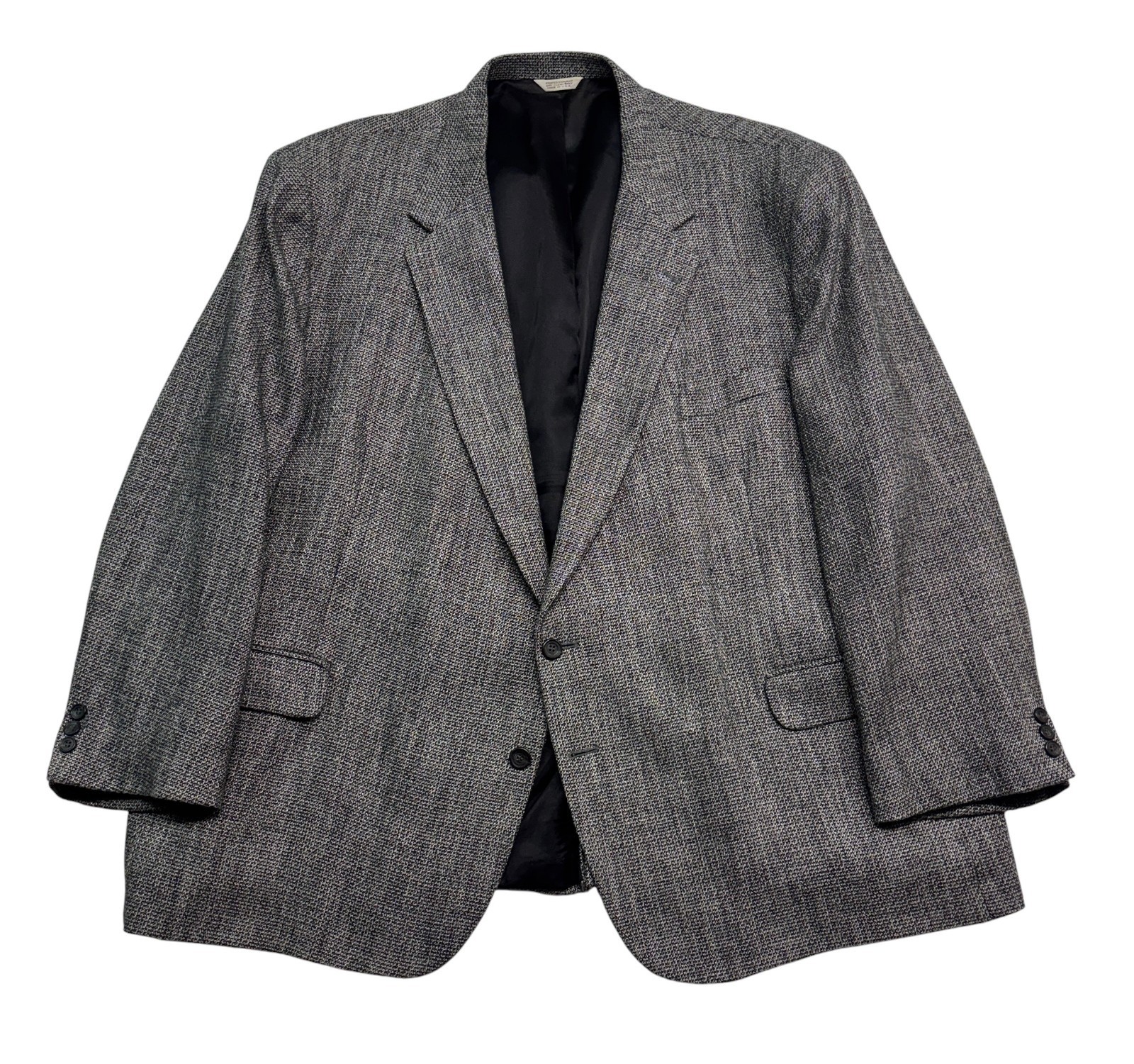 vtg Alexander Lloyd 58R Gray Fleck Silk Wool Blazer Jacket Sport Suit Coat USA