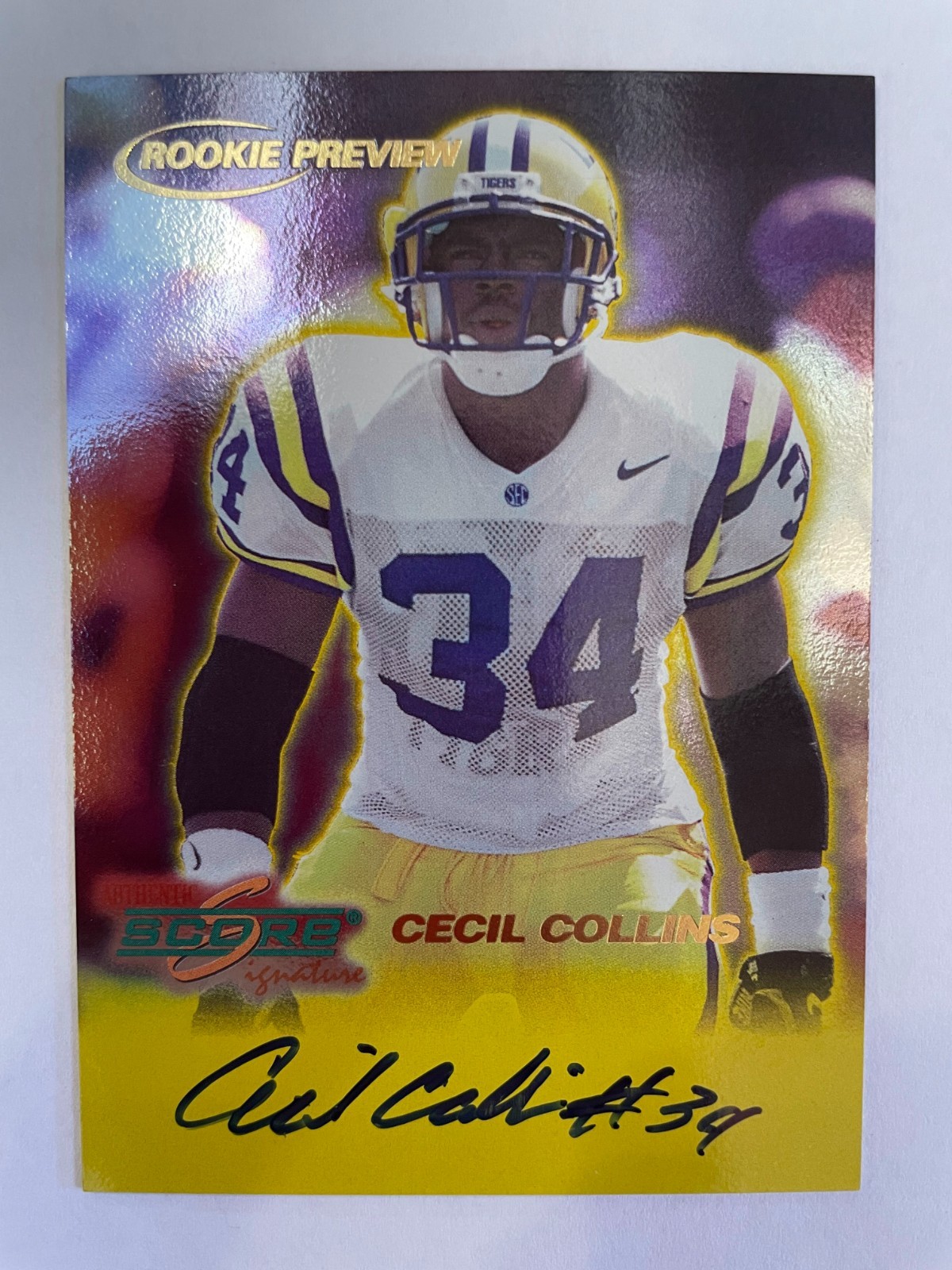 1999 Score - Rookie Preview Autographs Cecil Collins (AU, RC) 1999 Score - Rookie Preview Autographs Cecil Collins (AU, RC)