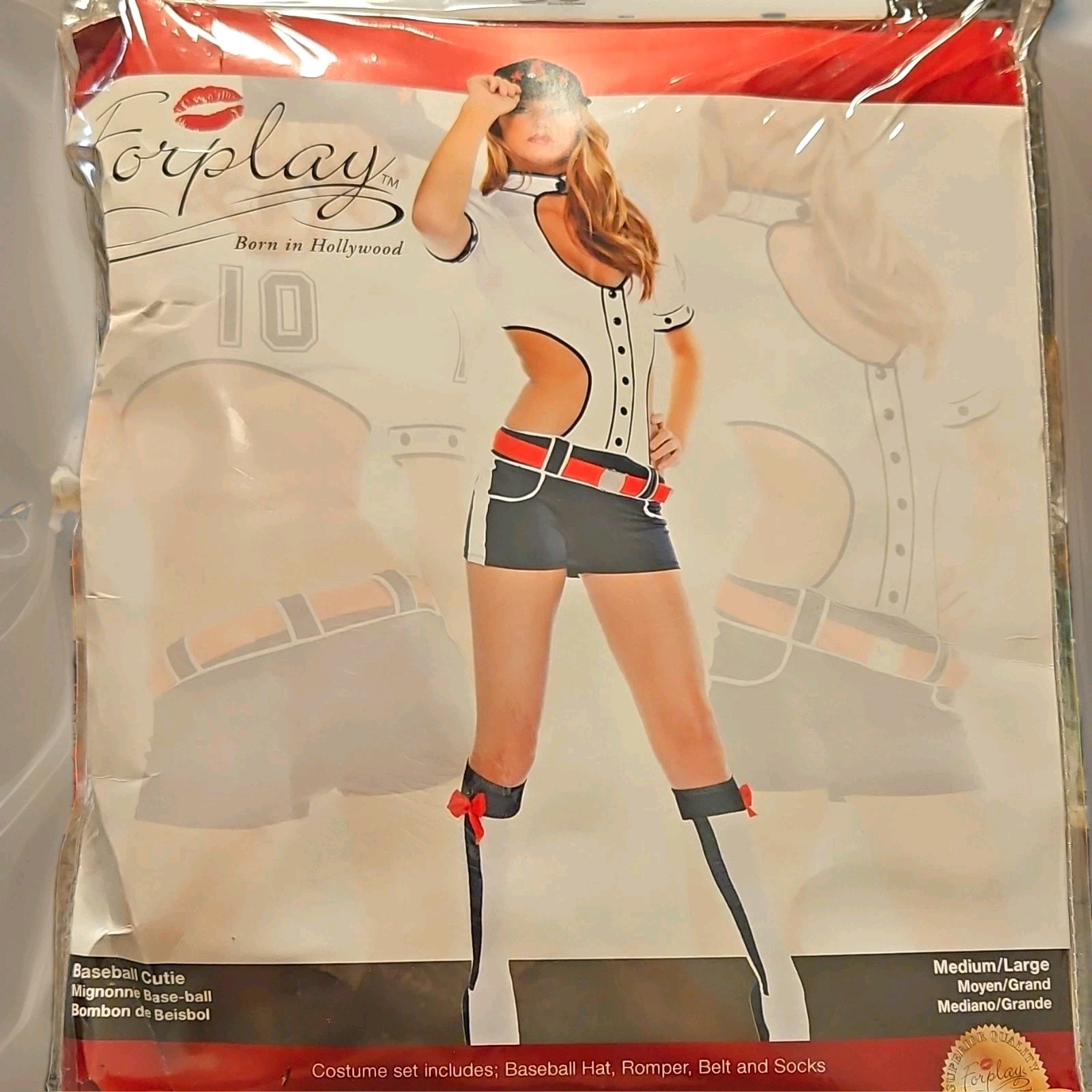 Sexy Forplay Home Run Baseball Player Black Pink Costume 558418 Sexy Forplay Home Run Baseball Player Black Pink Costume 558418