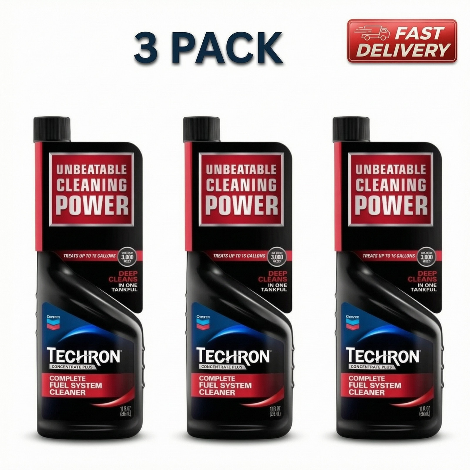 Chevron Techron Complete Fuel System Cleaner 10 oz 3 Pack Value Set
