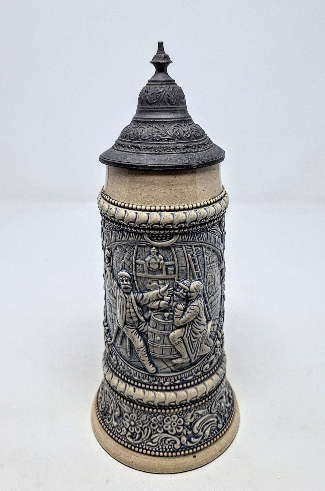 Authentic Antique German Stoneware Beer Stein Adolf Diesinger Mold # 39