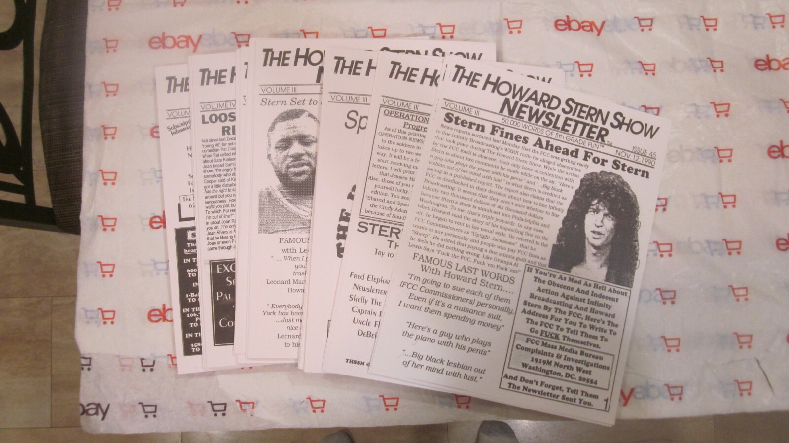 HOWARD STERN NEWSLETTERS 155 PAGES/18 ISSUES CARDBOARD STOCK WOW Amazing Reads HOWARD STERN NEWSLETTERS 155 PAGES/18 ISSUES CARDBOARD STOCK WOW Amazing Reads