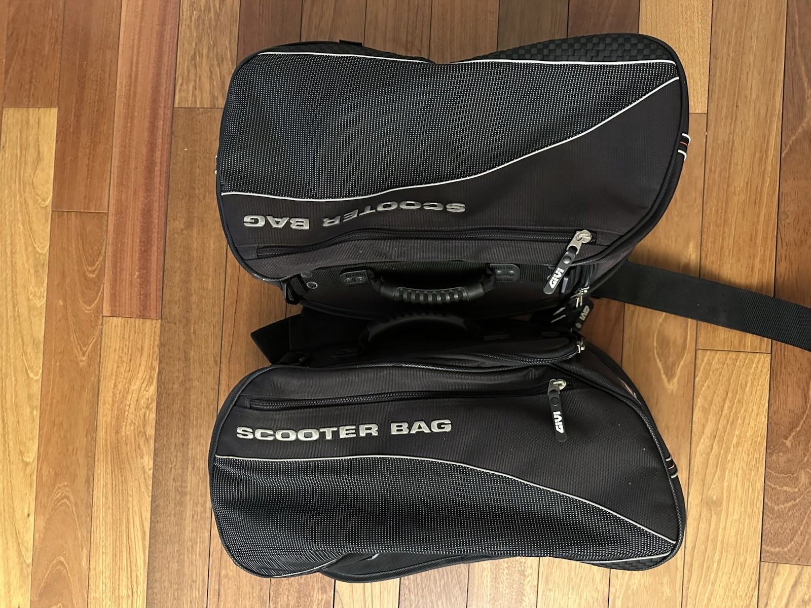 GIVI Motorcycle Luggage 2-pcs W/Duffel Strap Adjusting Travel Black